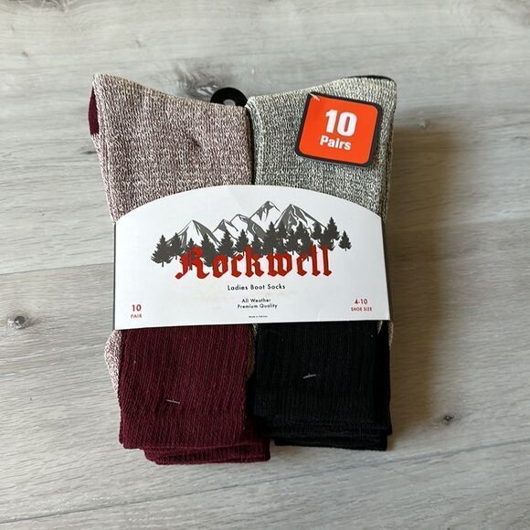 Rockwell Ladies Boot Socks 10‎ Pack NWT in packaging - Picture 5 of 6